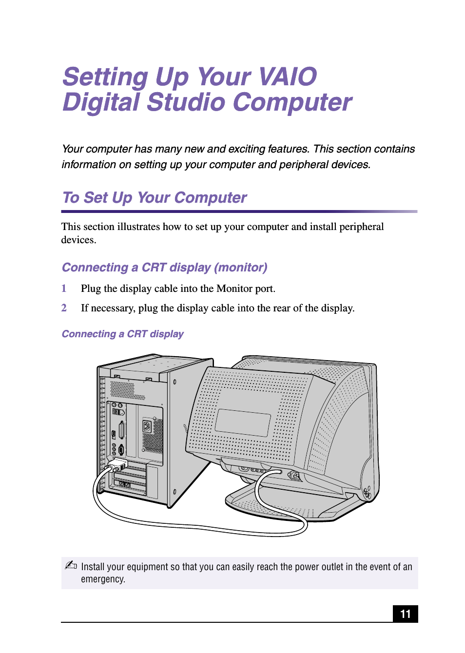 Setting up your vaio digital studio computer | Sony PCV-RX571 User Manual | Page 11 / 56