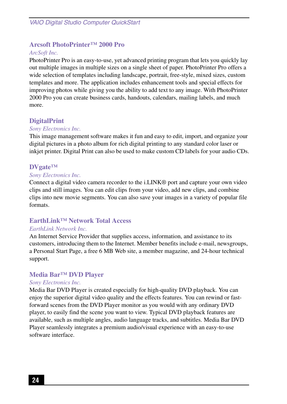 Sony PCV-RX571 User Manual | Page 24 / 56