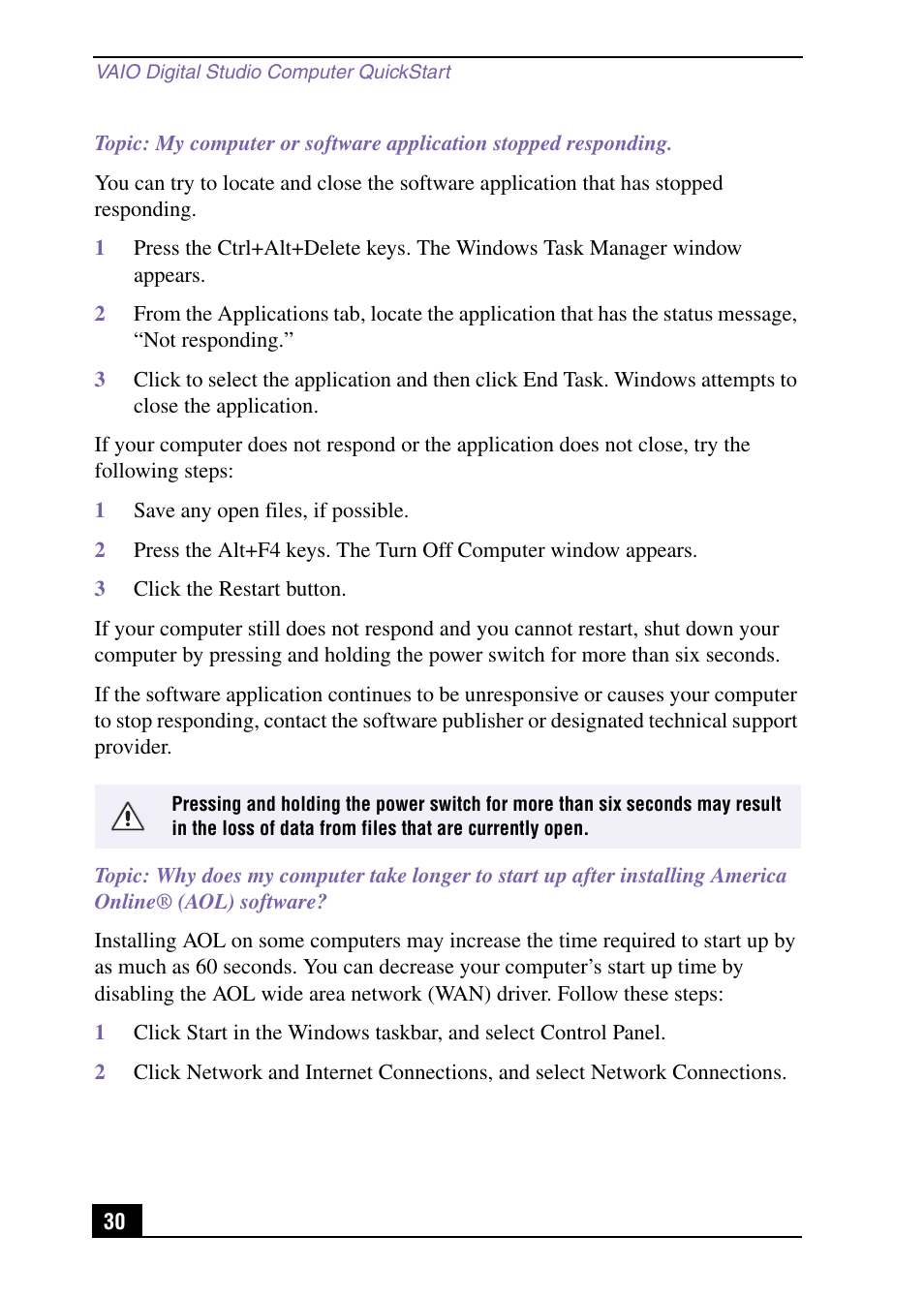 Sony PCV-RX571 User Manual | Page 30 / 56