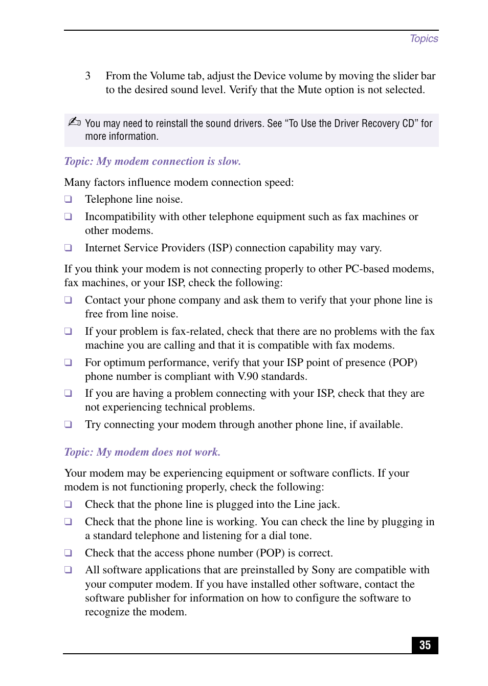 Sony PCV-RX571 User Manual | Page 35 / 56