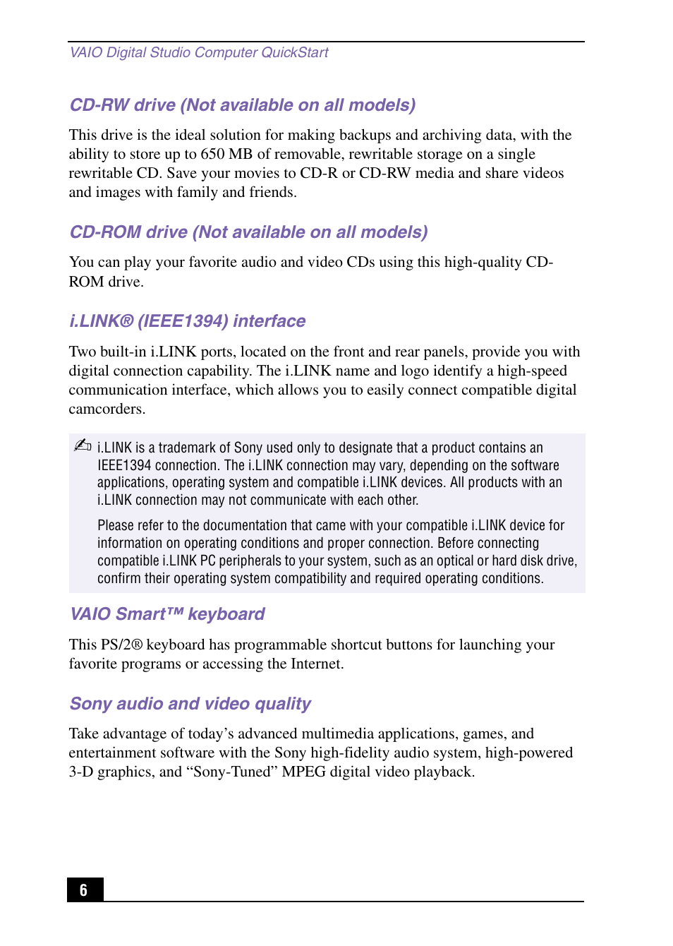 Sony PCV-RX571 User Manual | Page 6 / 56