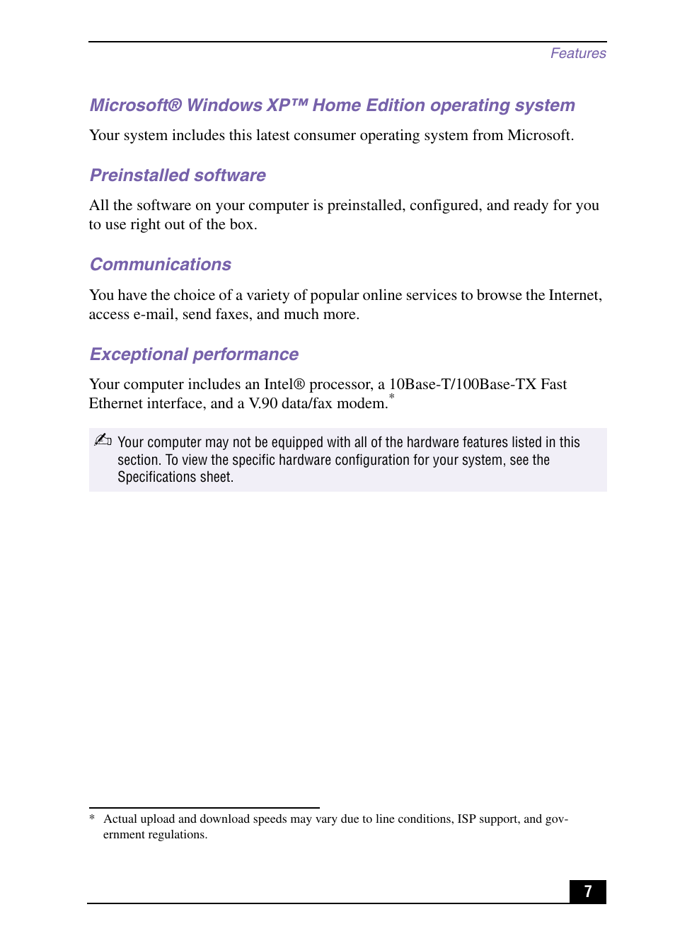 Sony PCV-RX571 User Manual | Page 7 / 56