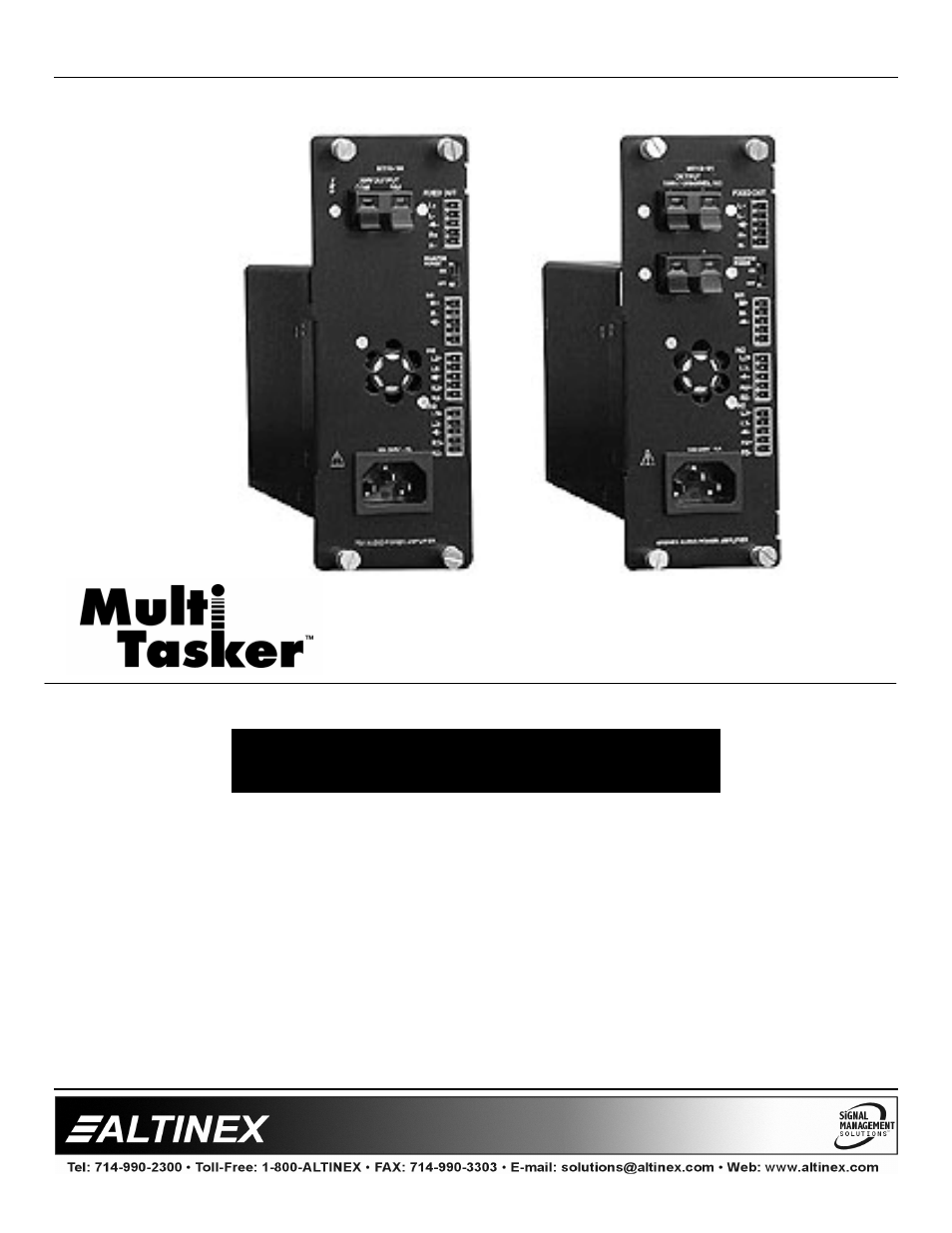 Altinex MT113-101 User Manual | 24 pages