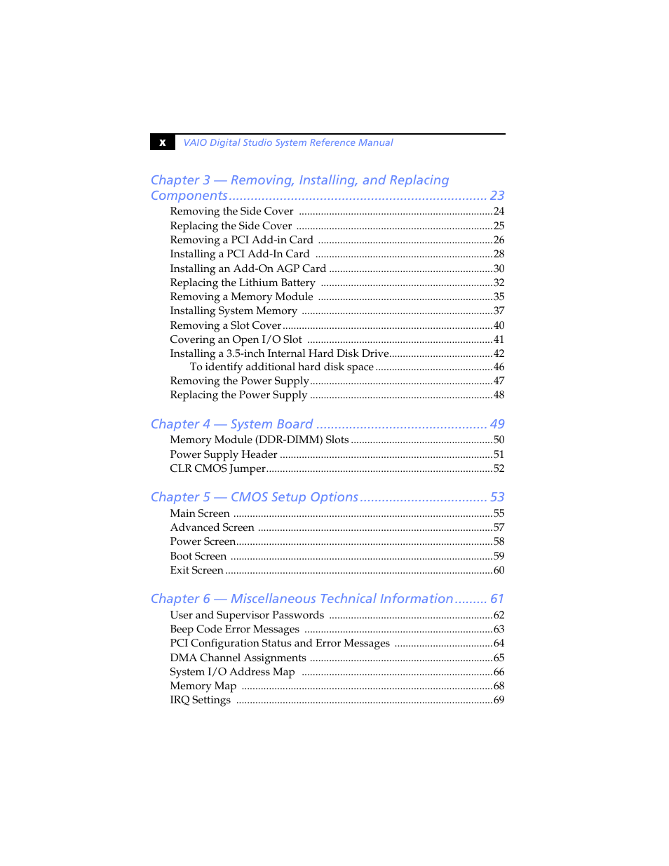 Sony PCV-RX640 User Manual | Page 10 / 92