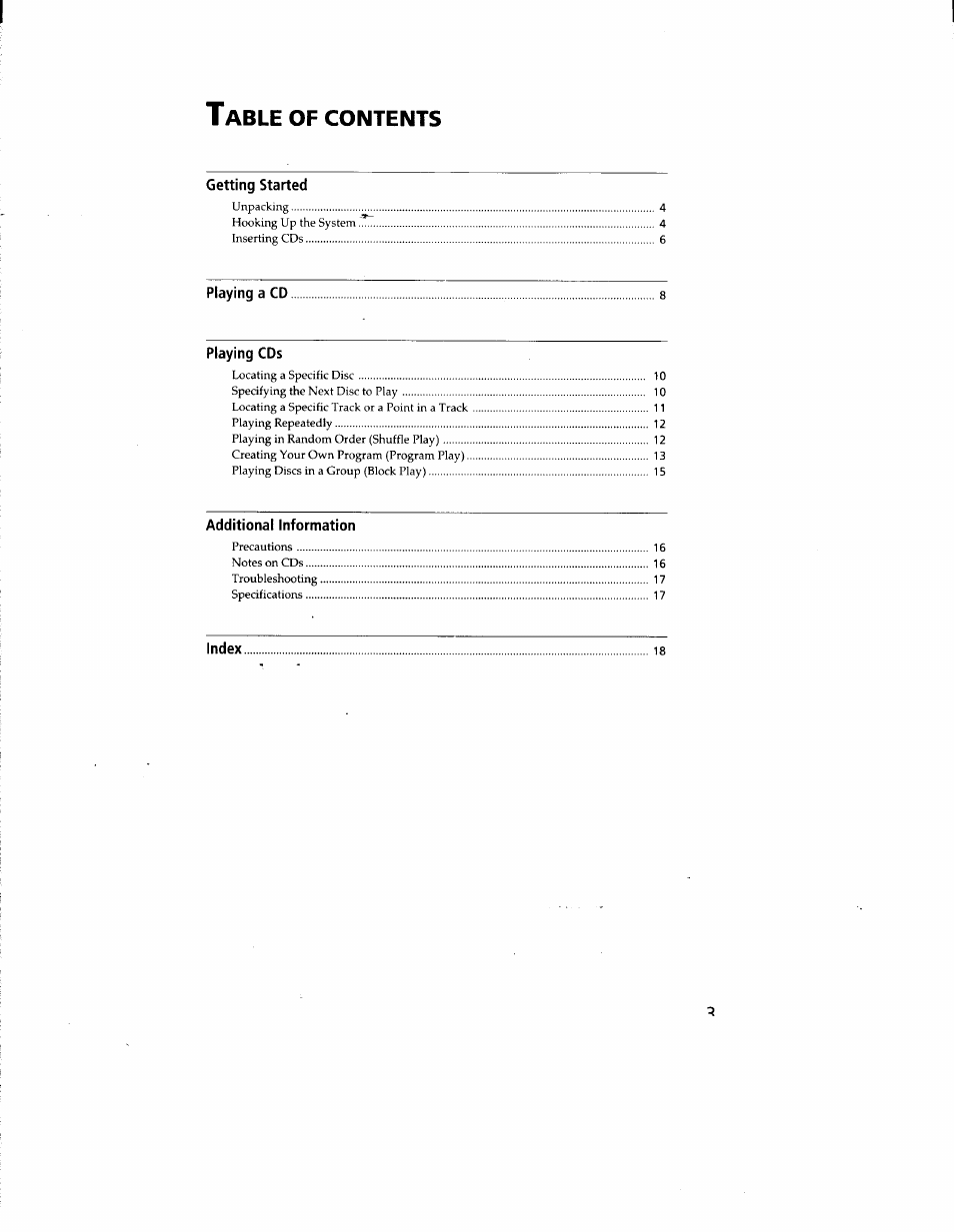 Sony CDP-CX210 User Manual | Page 3 / 19