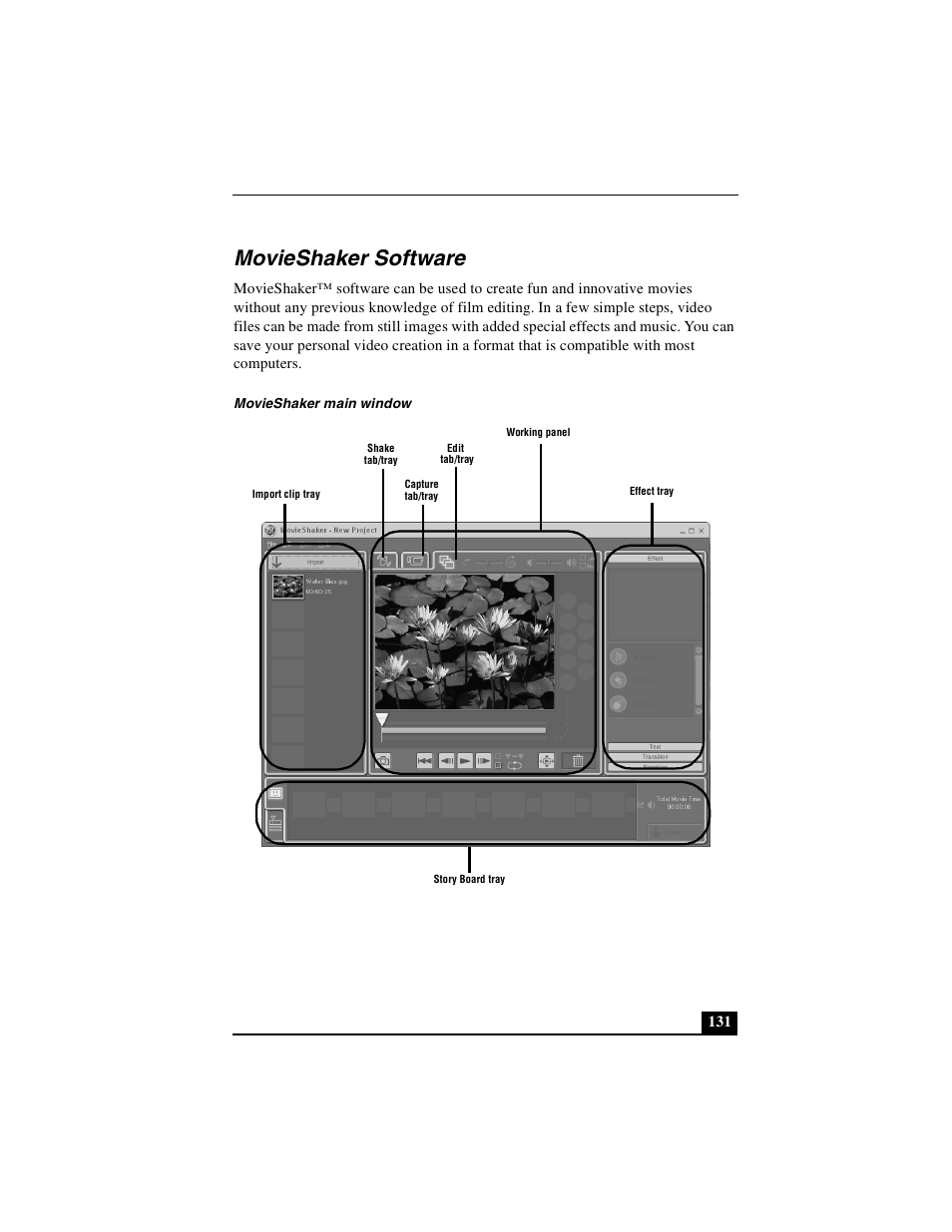 Movieshaker software | Sony PCG-GR390K User Manual | Page 131 / 217