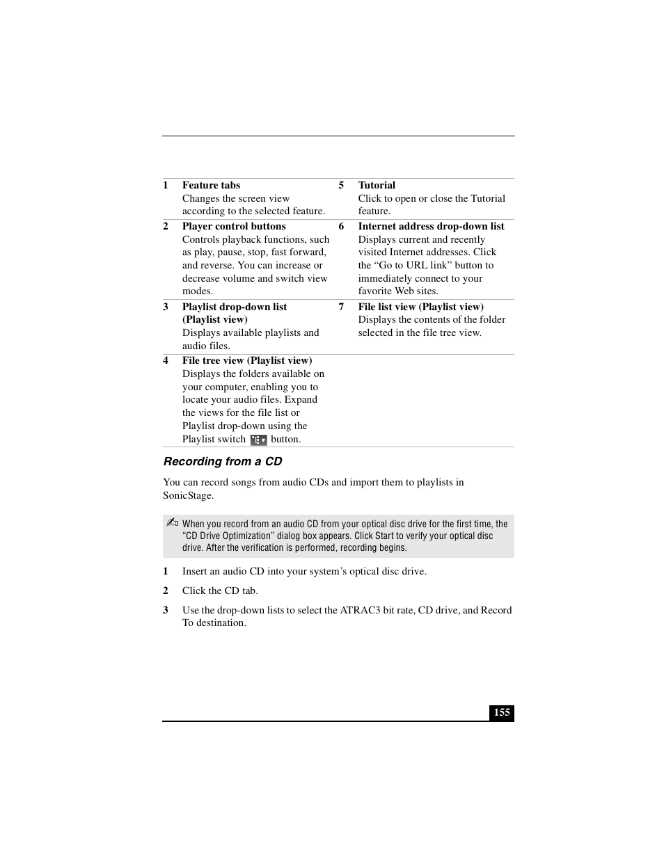 Recording from a cd | Sony PCG-GR390K User Manual | Page 155 / 217