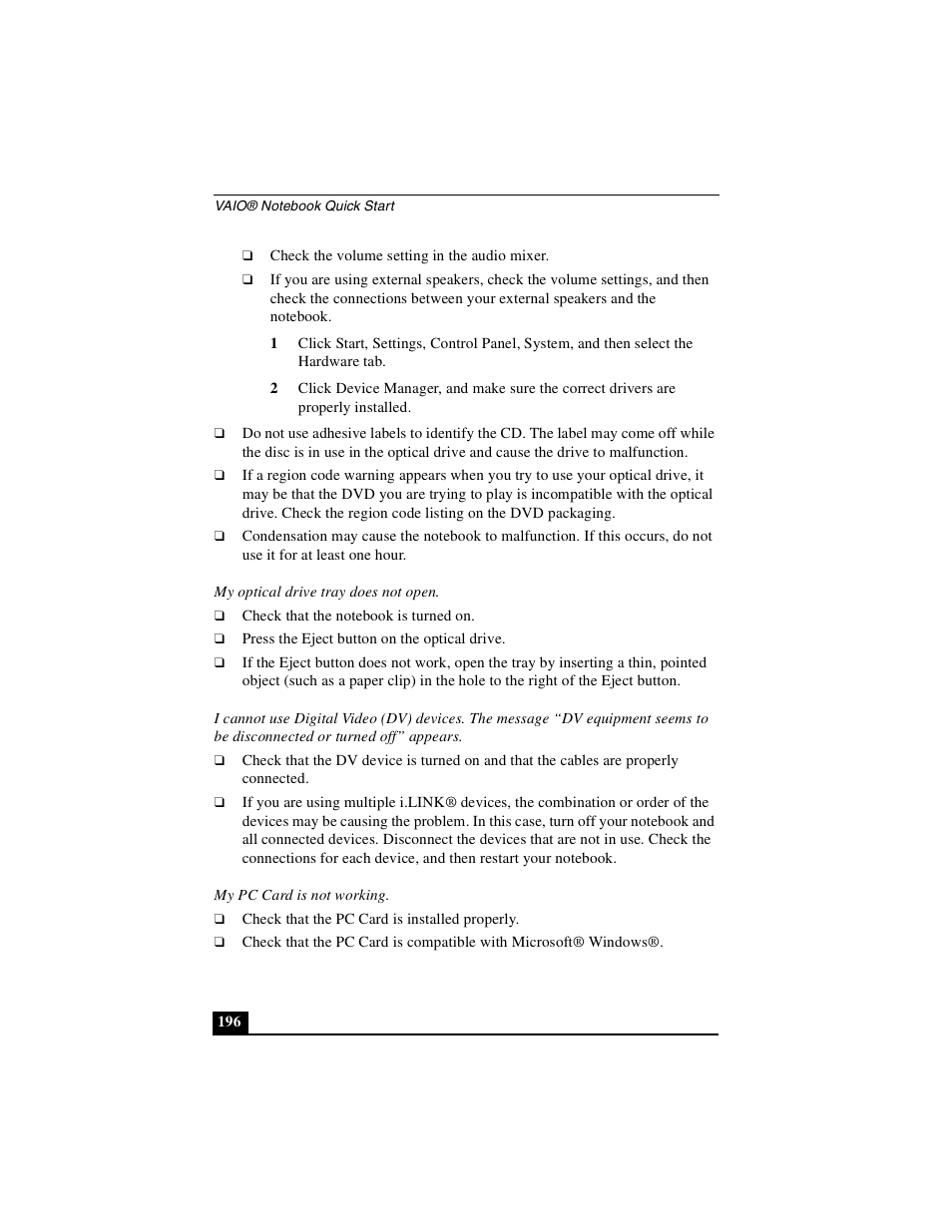 Sony PCG-GR390K User Manual | Page 196 / 217