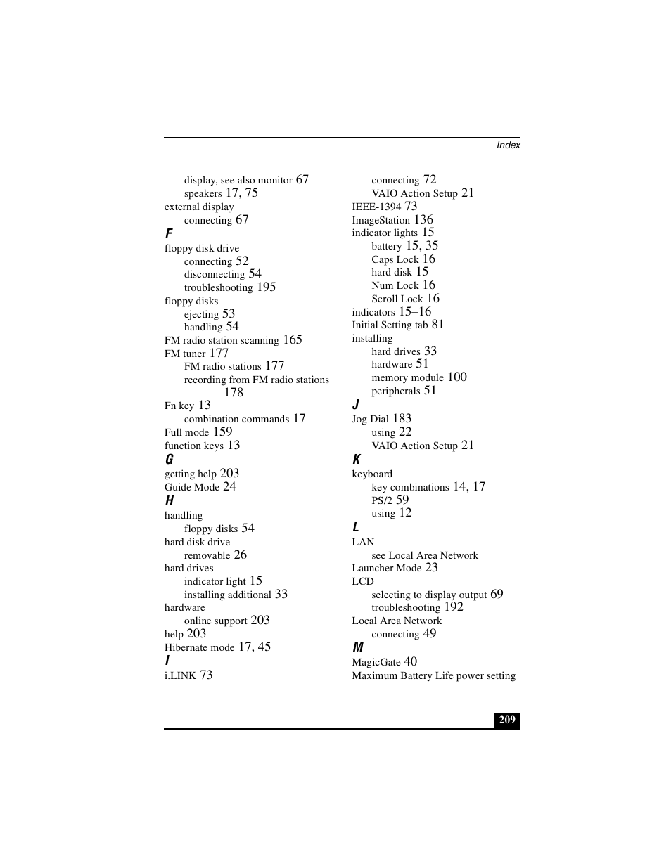 Sony PCG-GR390K User Manual | Page 209 / 217