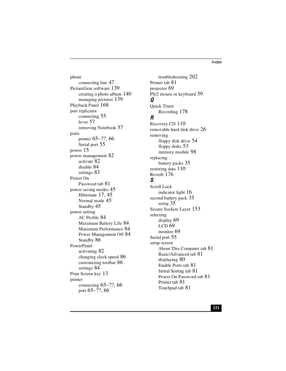 Sony PCG-GR390K User Manual | Page 211 / 217