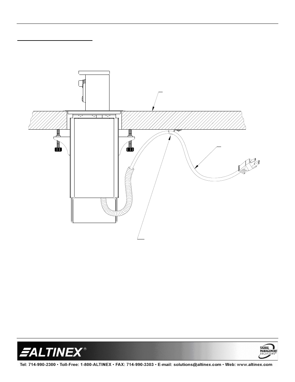 Diagram 4: cable clamps, Tabletop solutions | Altinex Pop `N Plug PNP350 User Manual | Page 9 / 11