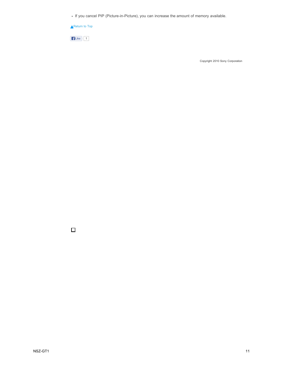 Sony NSZ-GT1 User Manual | Page 11 / 102
