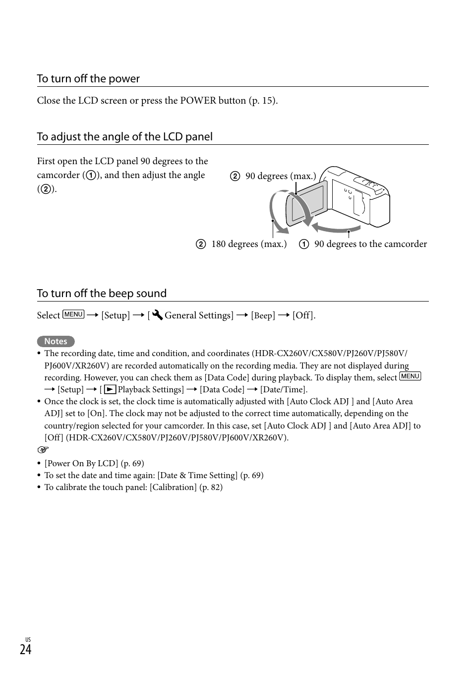 Sony HDR-XR260V User Manual | Page 24 / 191