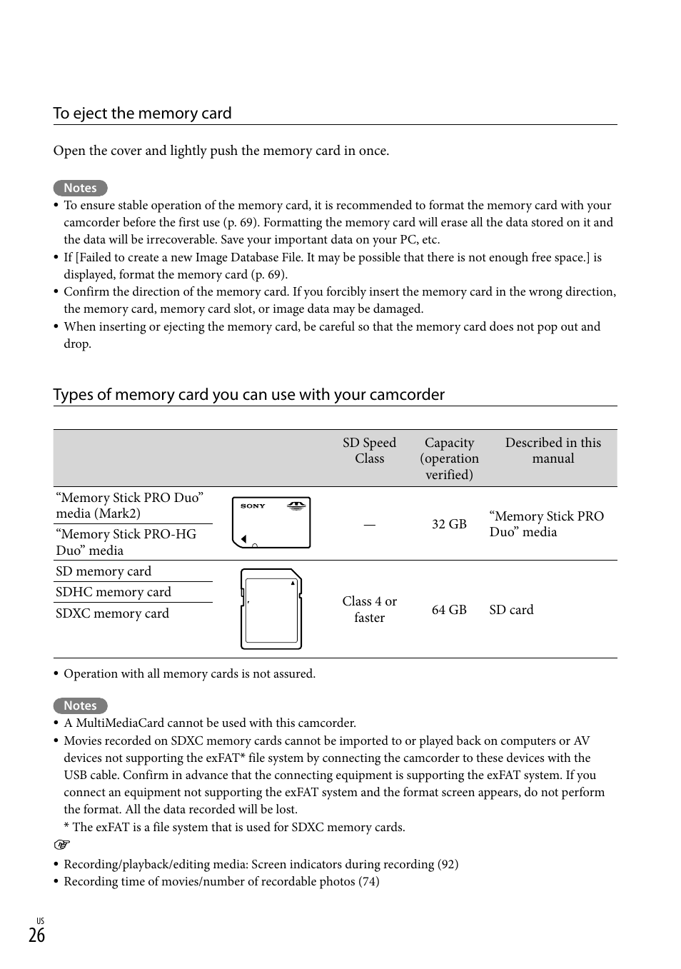 Sony HDR-XR260V User Manual | Page 26 / 191