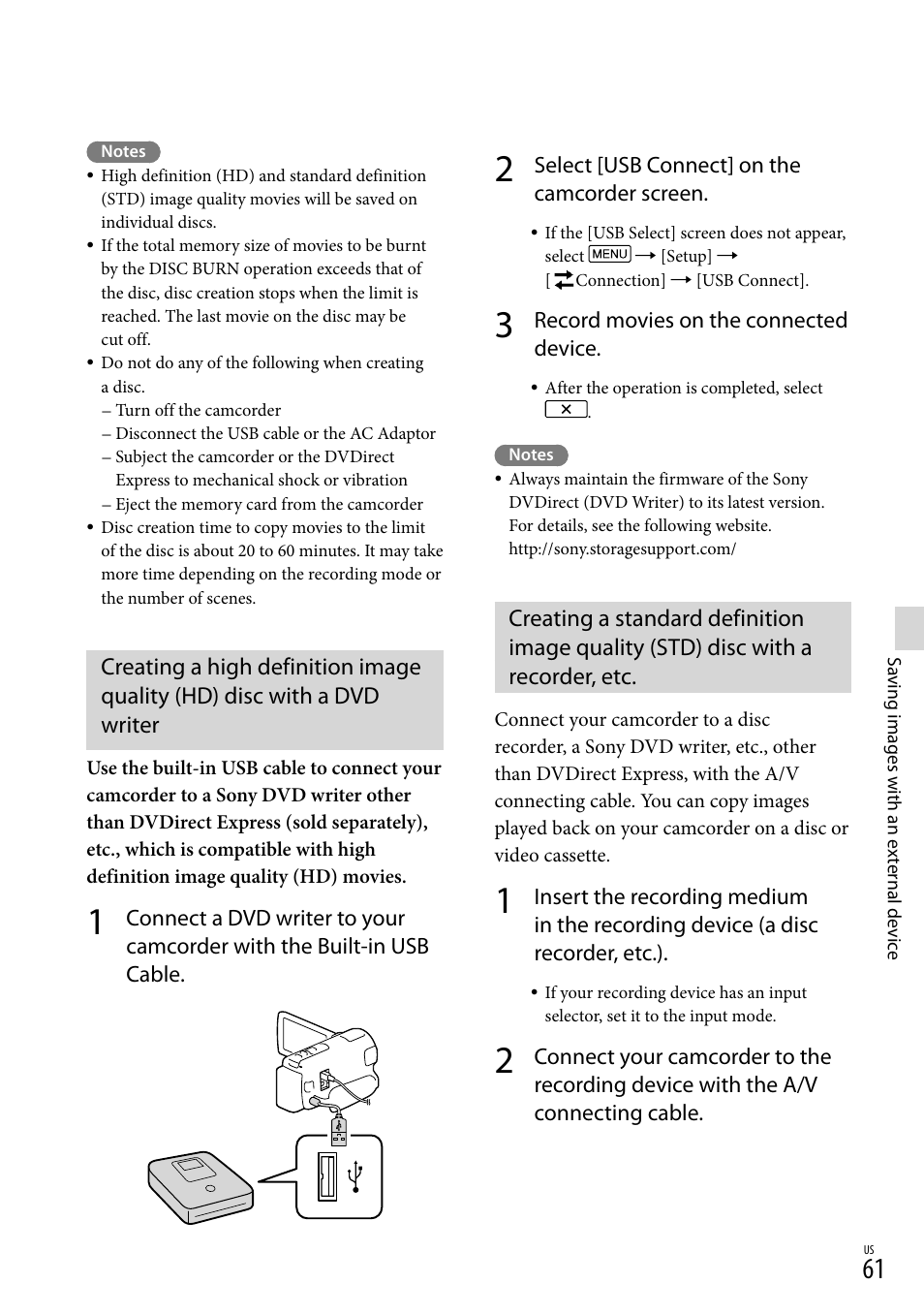Recorder, etc | Sony HDR-XR260V User Manual | Page 61 / 191