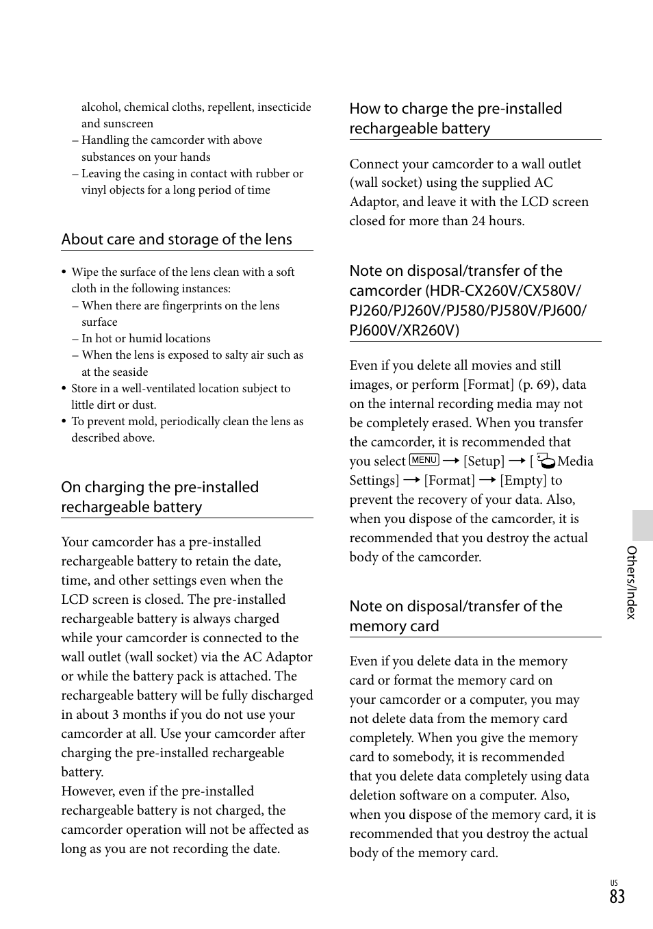 Sony HDR-XR260V User Manual | Page 83 / 191