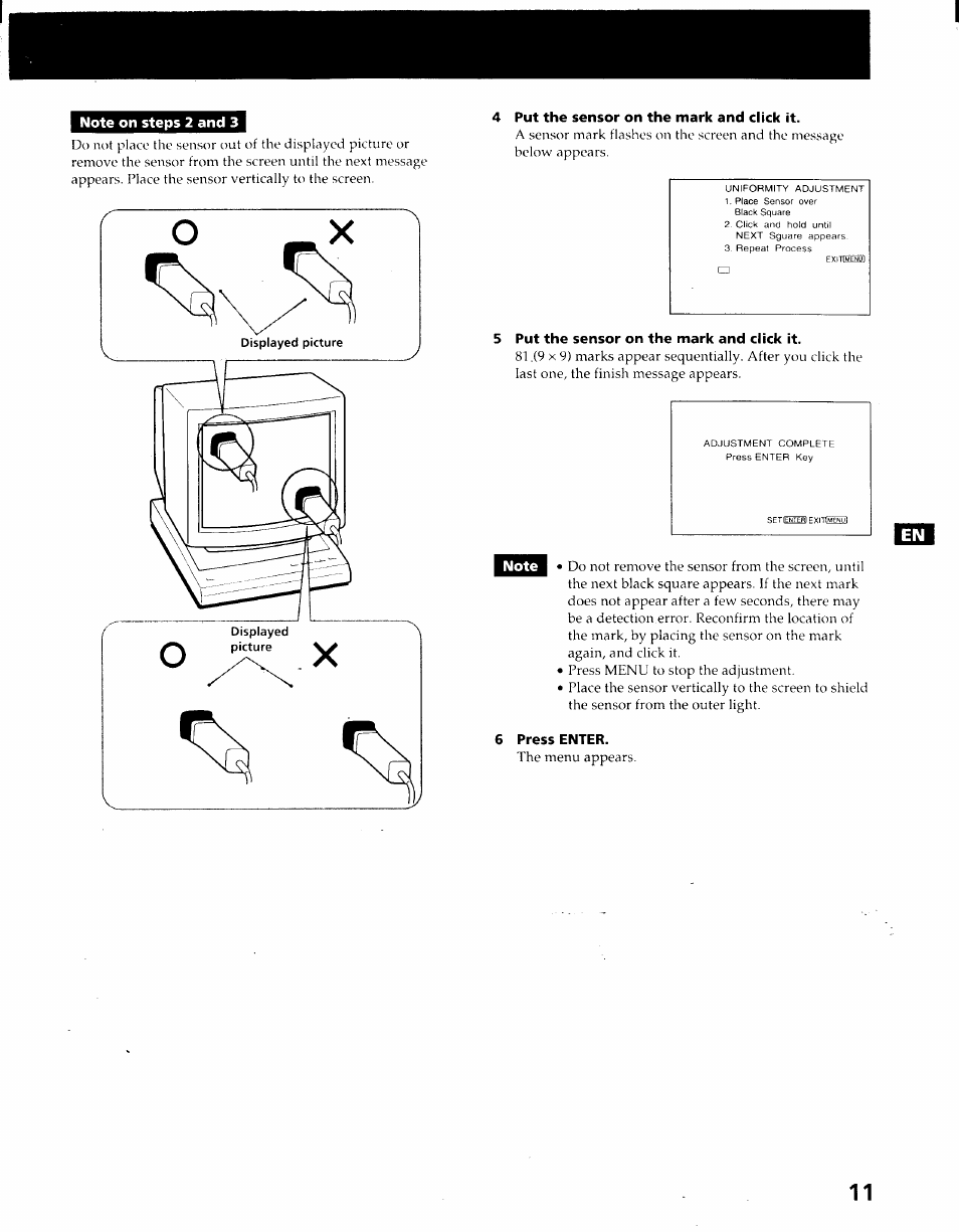 Sony GDM-2000TC User Manual | Page 11 / 13