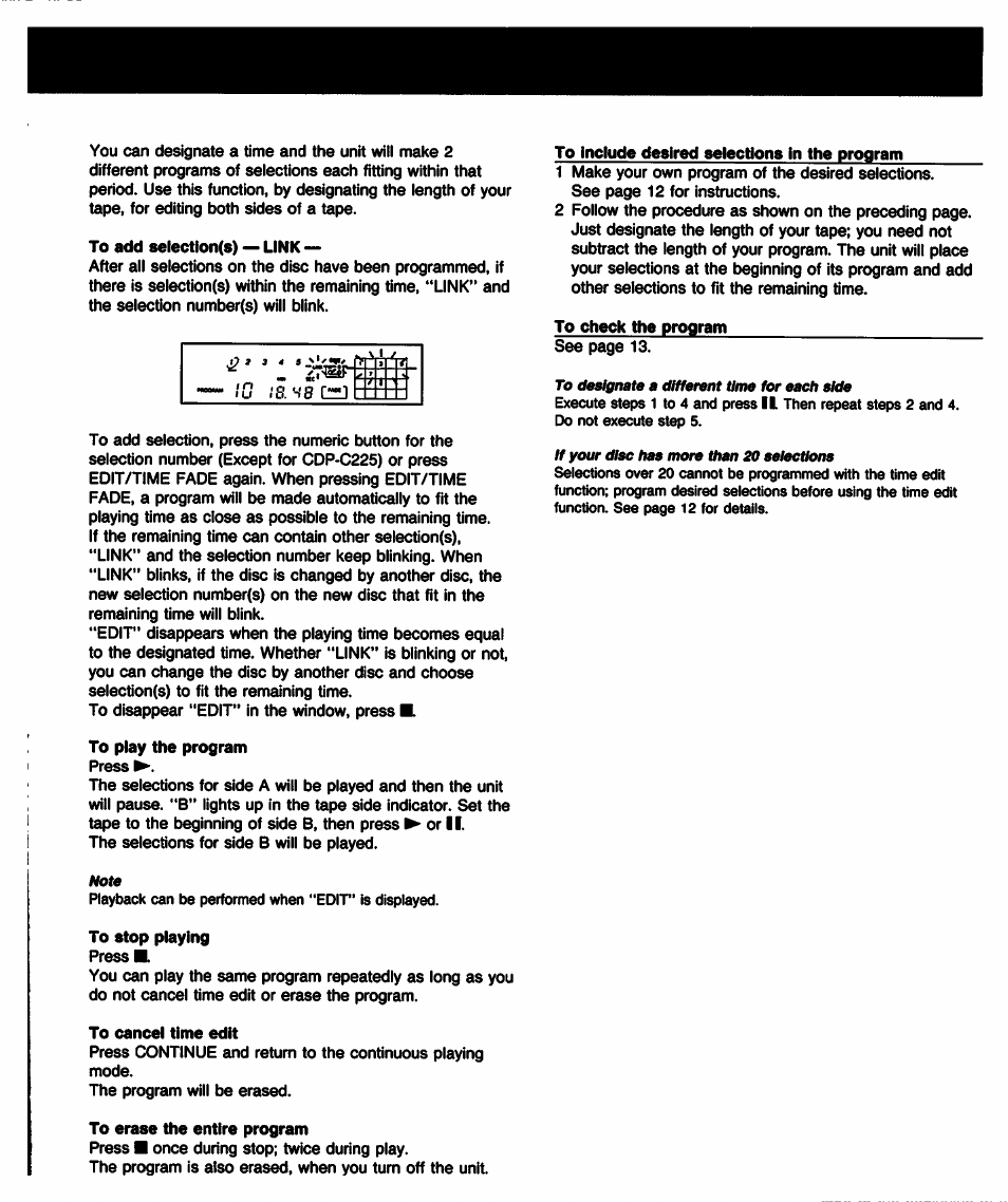 Sony CDP-C225 User Manual | Page 15 / 20