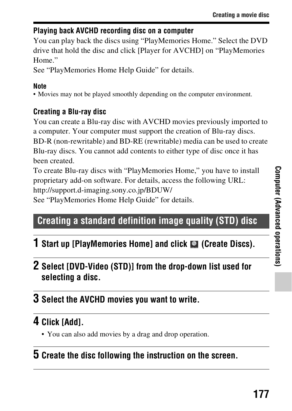 Sony SLT-A37 User Manual | Page 177 / 209