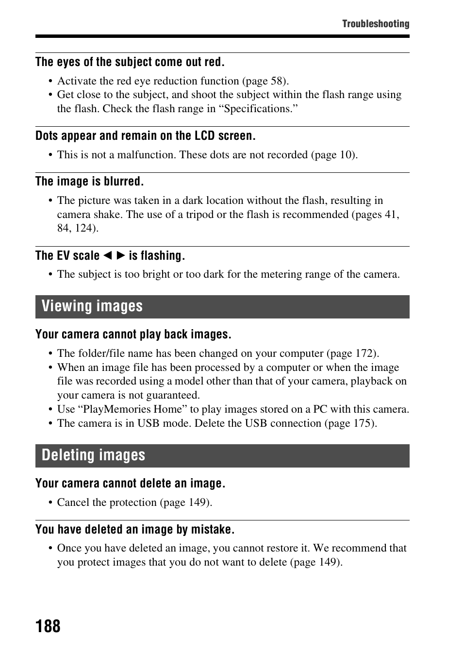 Viewing images deleting images | Sony SLT-A37 User Manual | Page 188 / 209