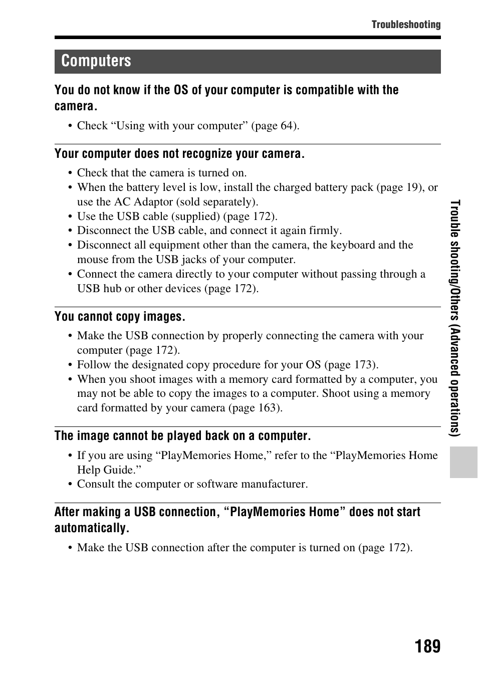 Computers | Sony SLT-A37 User Manual | Page 189 / 209