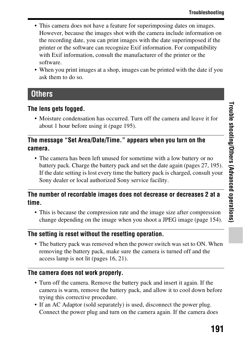 Others | Sony SLT-A37 User Manual | Page 191 / 209