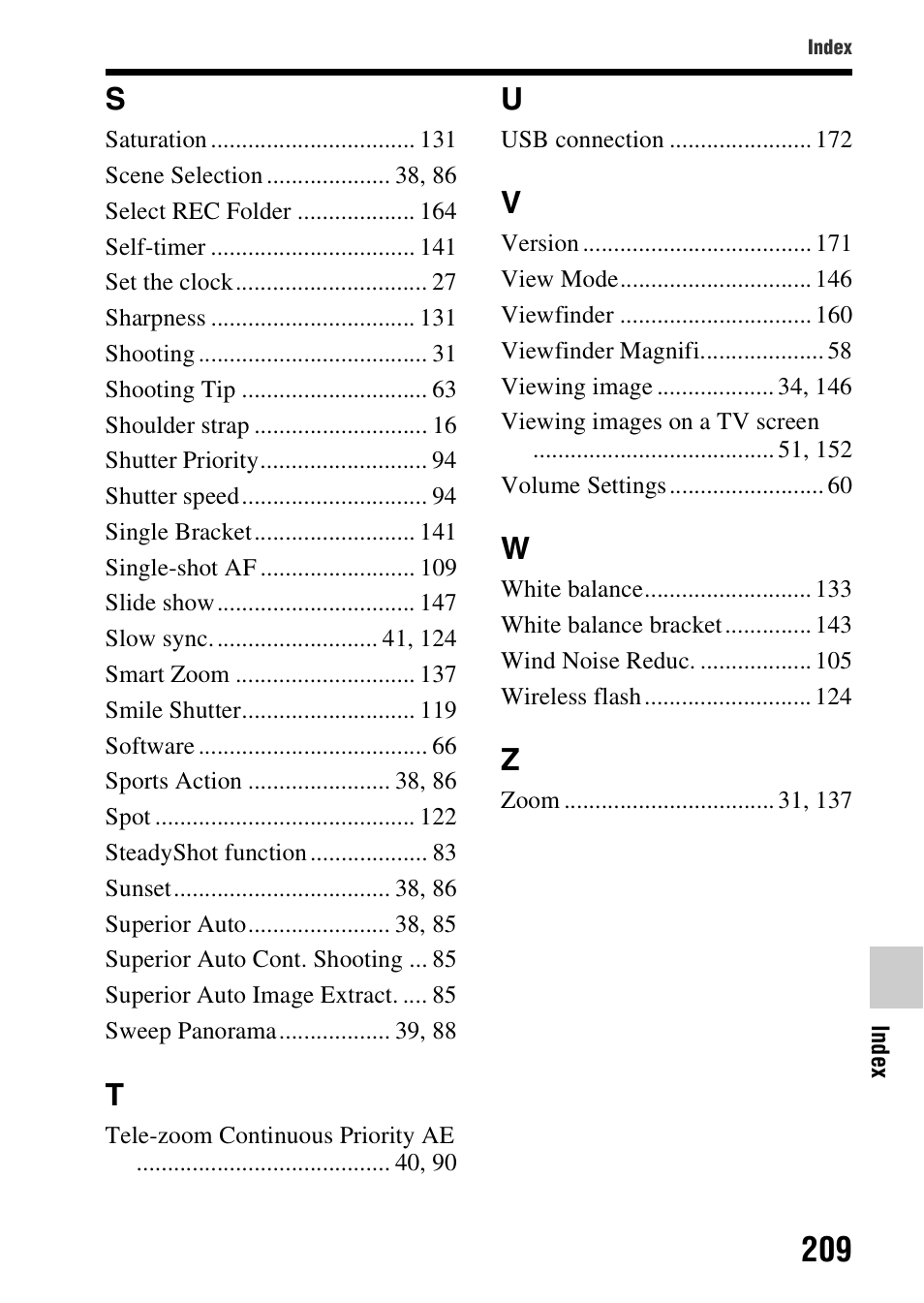 Sony SLT-A37 User Manual | Page 209 / 209