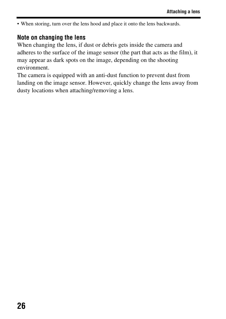 Sony SLT-A37 User Manual | Page 26 / 209