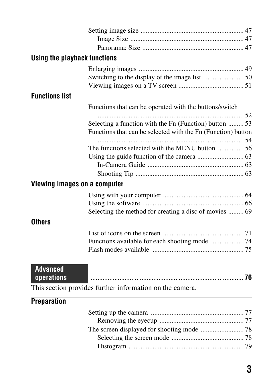 Sony SLT-A37 User Manual | Page 3 / 209