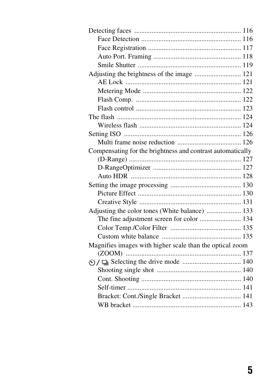 Sony SLT-A37 User Manual | Page 5 / 209