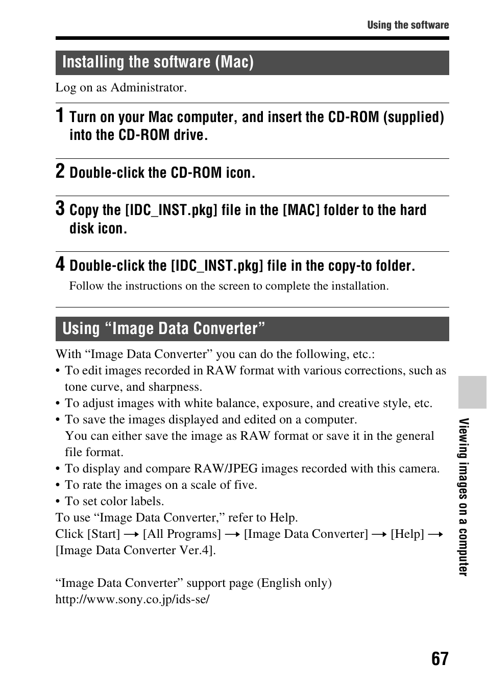 Sony SLT-A37 User Manual | Page 67 / 209