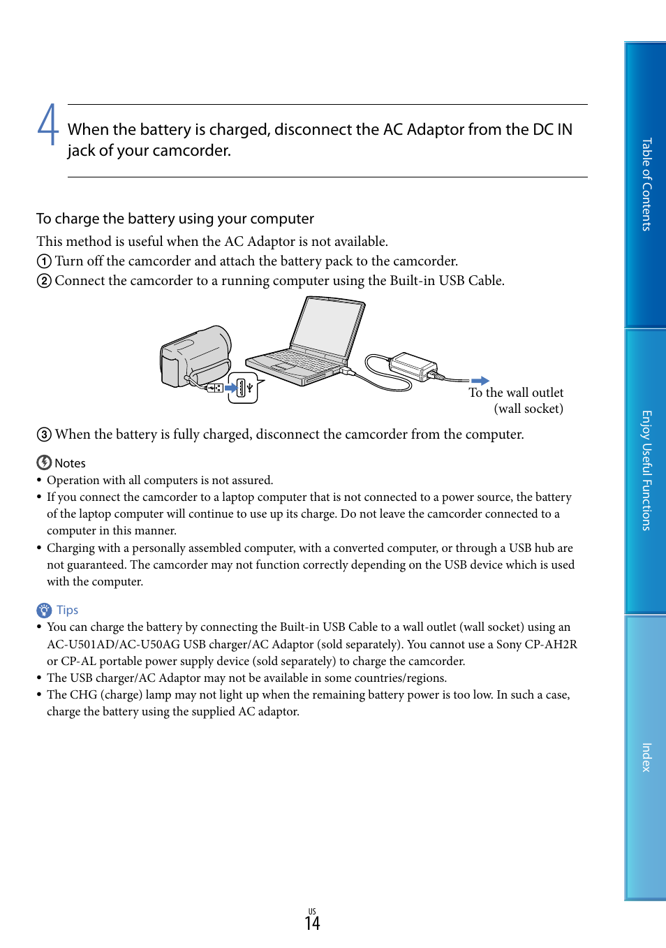 Sony HDR-CX130 User Manual | Page 14 / 108