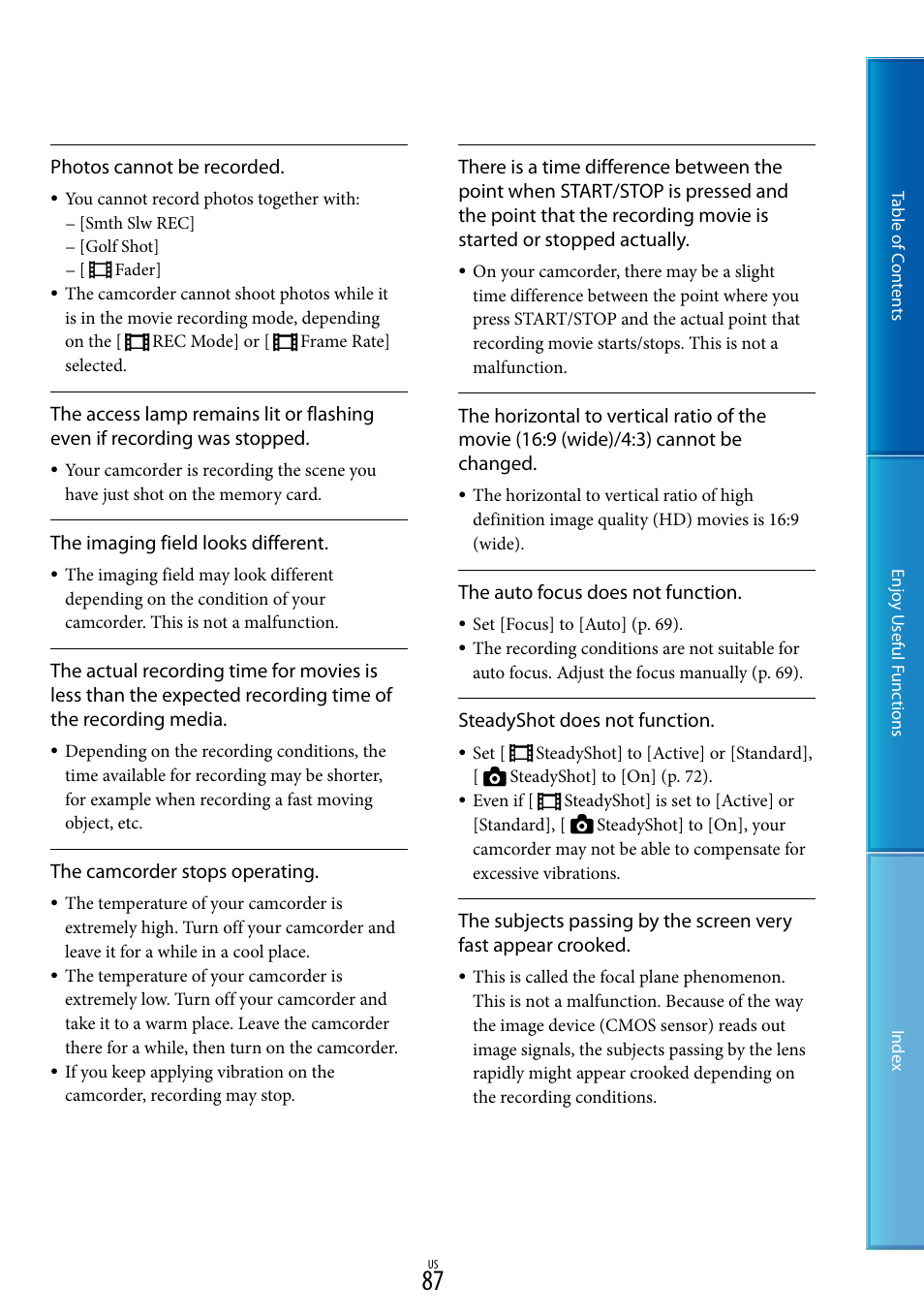 Sony HDR-CX130 User Manual | Page 87 / 108
