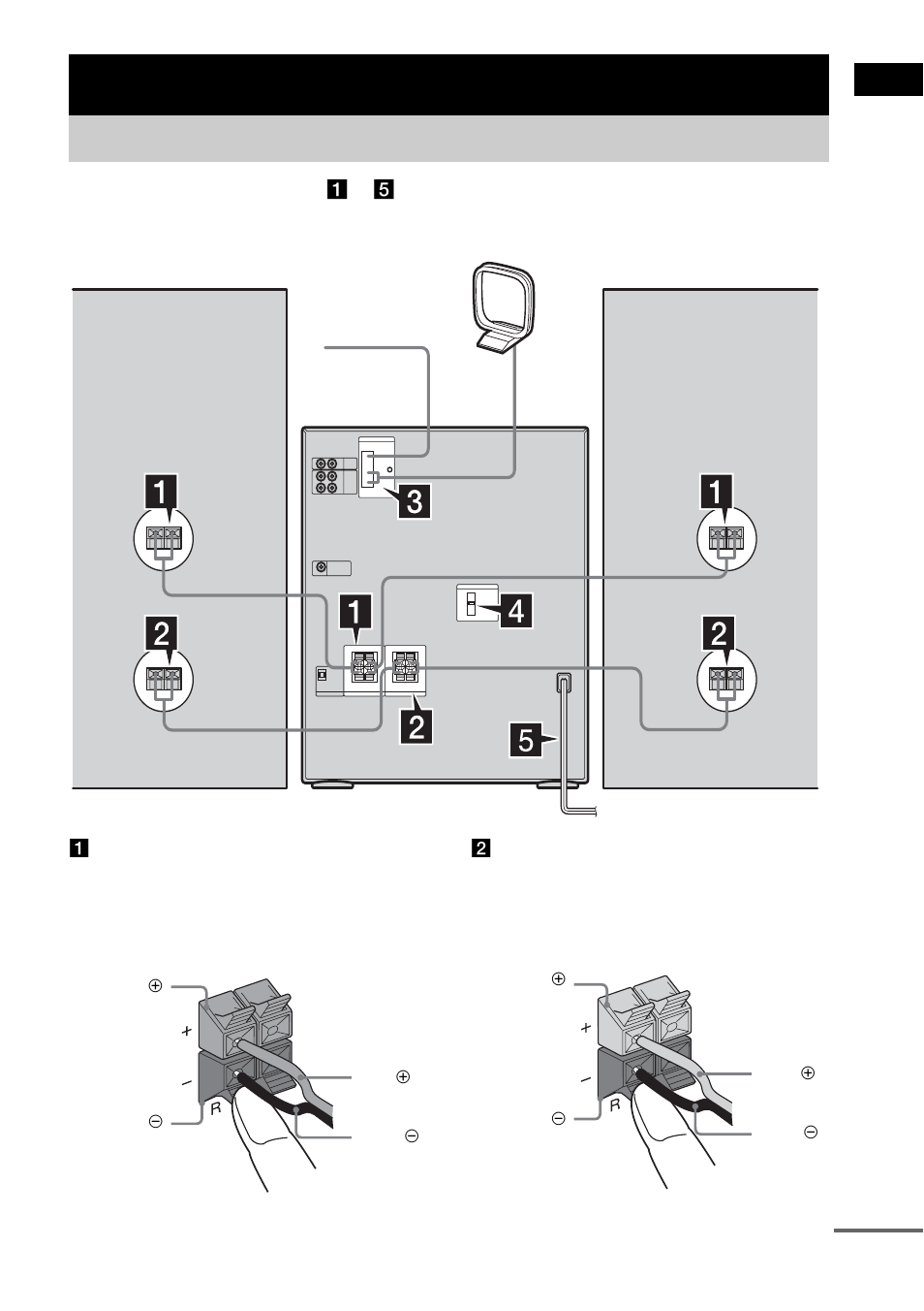 Getting started, Hooking up the system | Sony LBT-XGR600 User Manual | Page 5 / 36