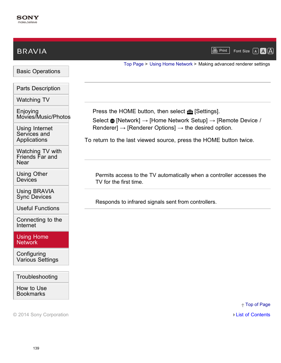 Making advanced renderer settings | Sony KDL-55W950B User Manual | Page 145 / 245