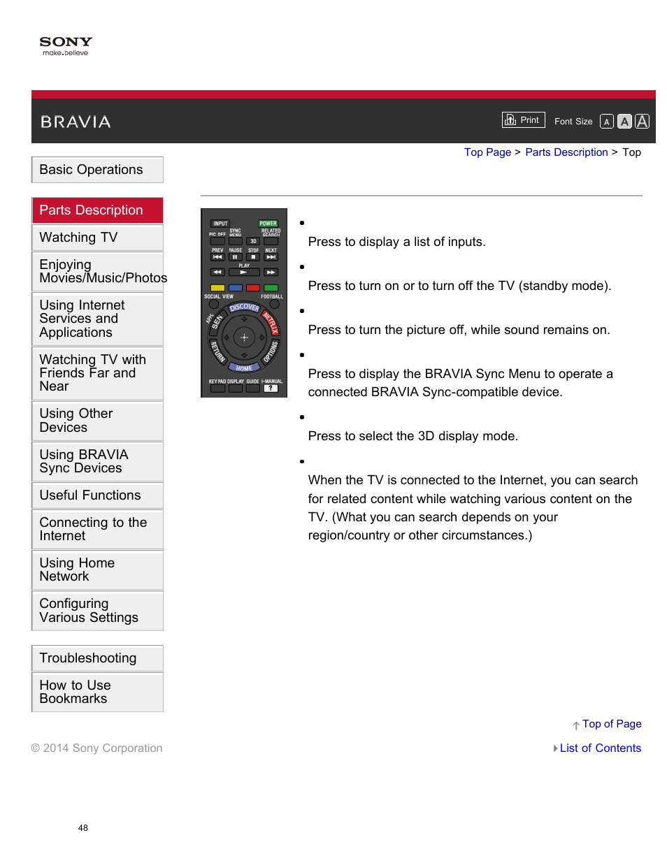 Sony KDL-55W950B User Manual | Page 54 / 245