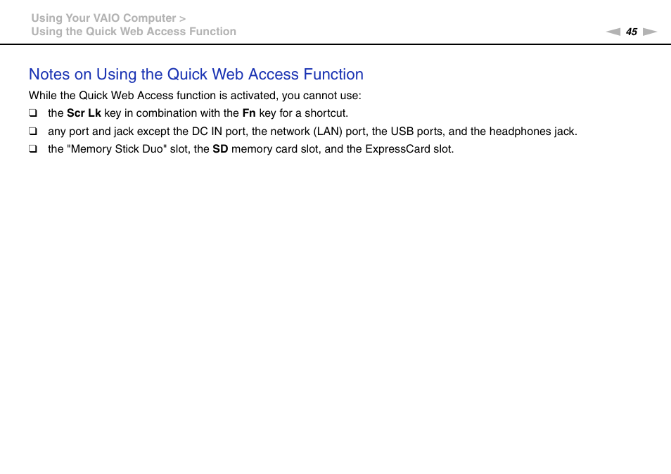 Sony VPCP114KX User Manual | Page 45 / 172