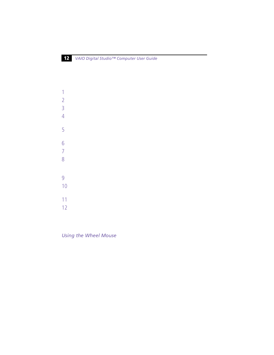 Using the wheel mouse | Sony PCV-R549DS User Manual | Page 16 / 48