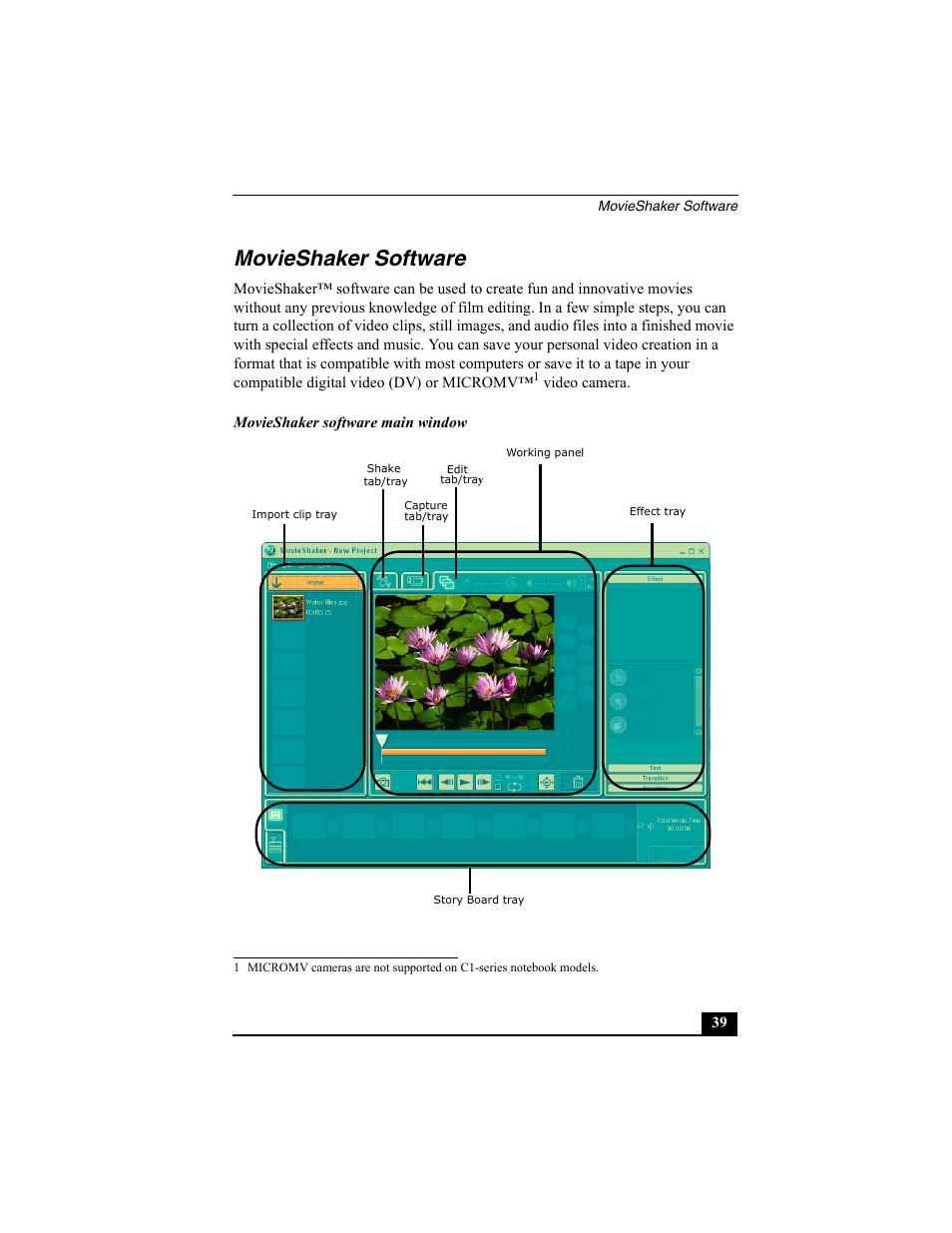 Movieshaker software | Sony PCG-R505EC User Manual | Page 131 / 222