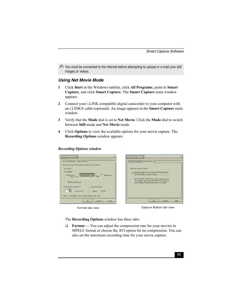 Using net movie mode | Sony PCG-R505EC User Manual | Page 143 / 222