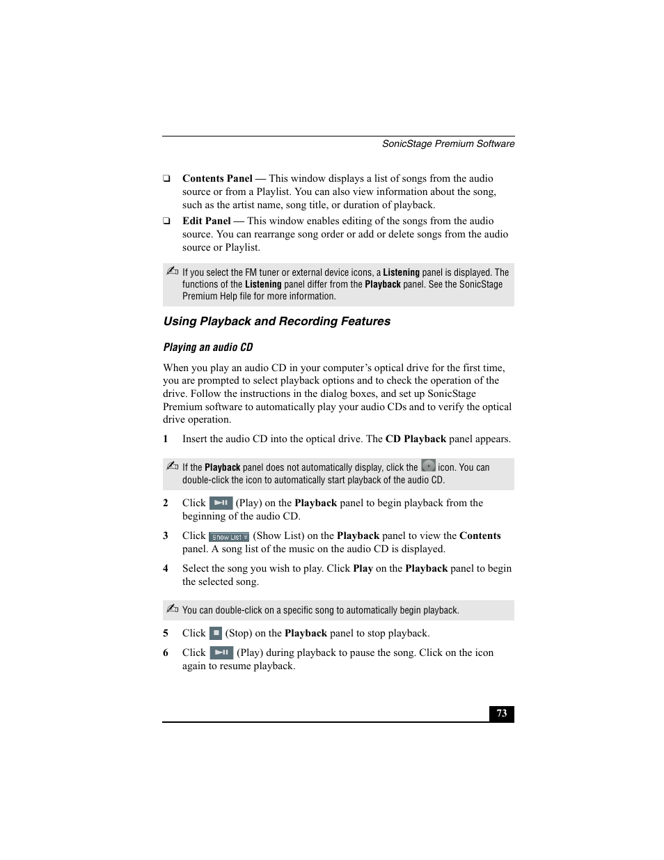 Using playback and recording features | Sony PCG-R505EC User Manual | Page 165 / 222