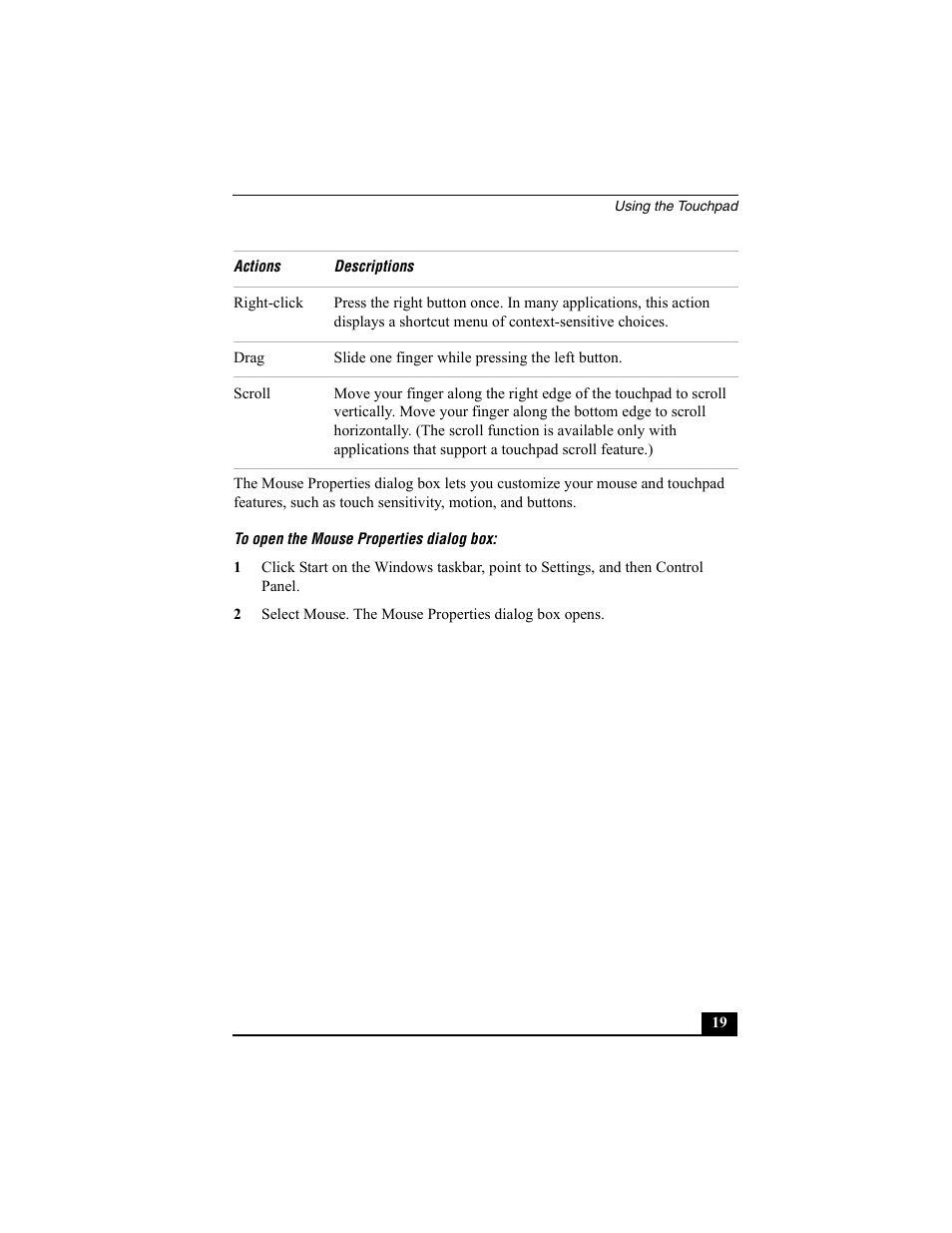 Sony PCG-R505EC User Manual | Page 19 / 222