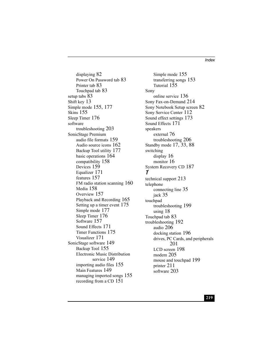 Sony PCG-R505EC User Manual | Page 219 / 222