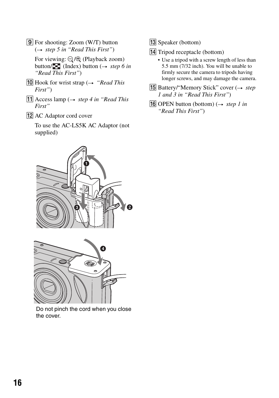 Sony DSC-W7 User Manual | Page 16 / 99