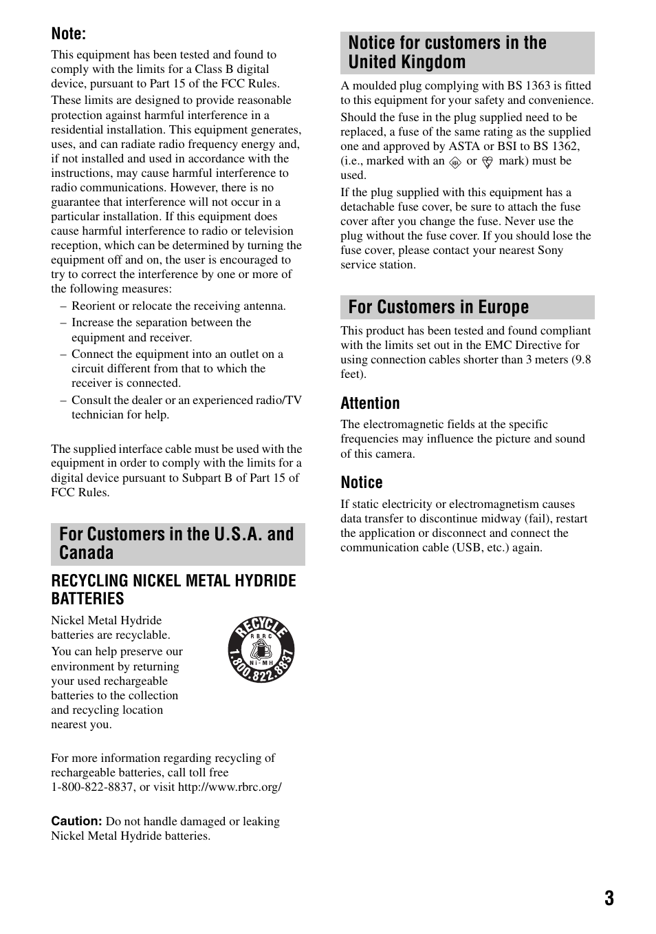 Sony DSC-W7 User Manual | Page 3 / 99