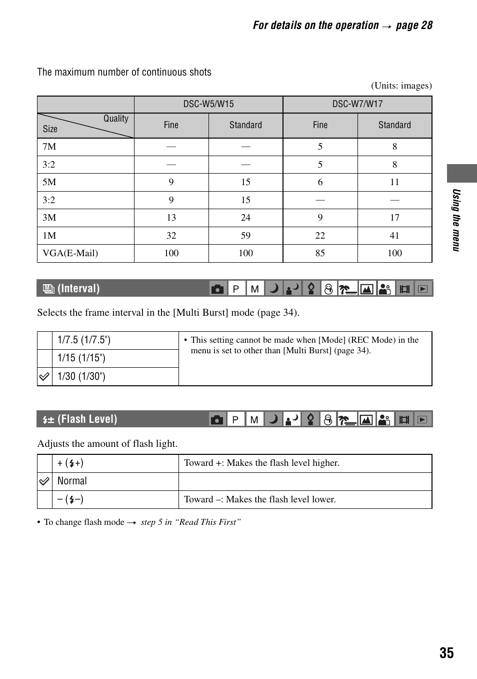 Sony DSC-W7 User Manual | Page 35 / 99