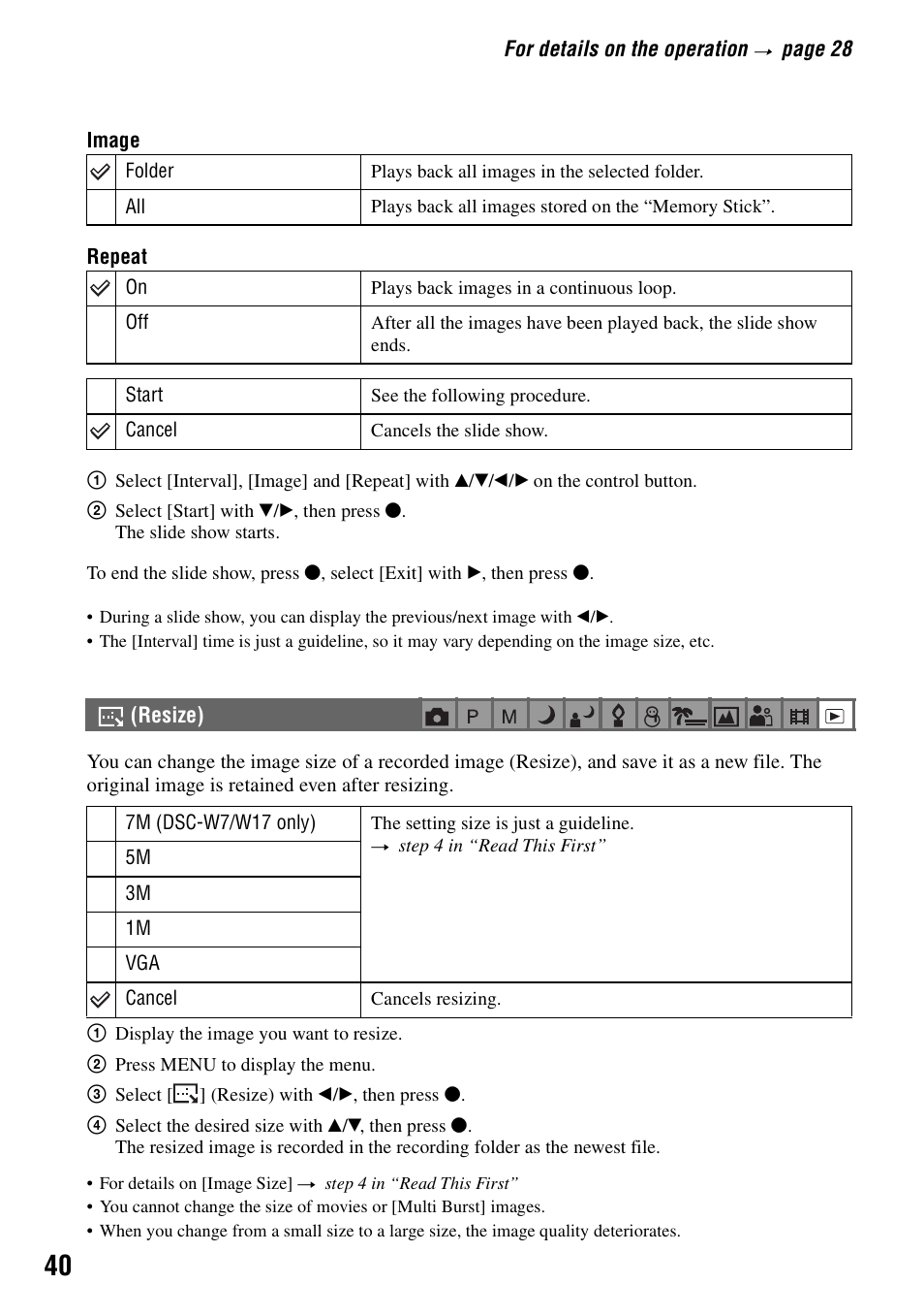 Sony DSC-W7 User Manual | Page 40 / 99