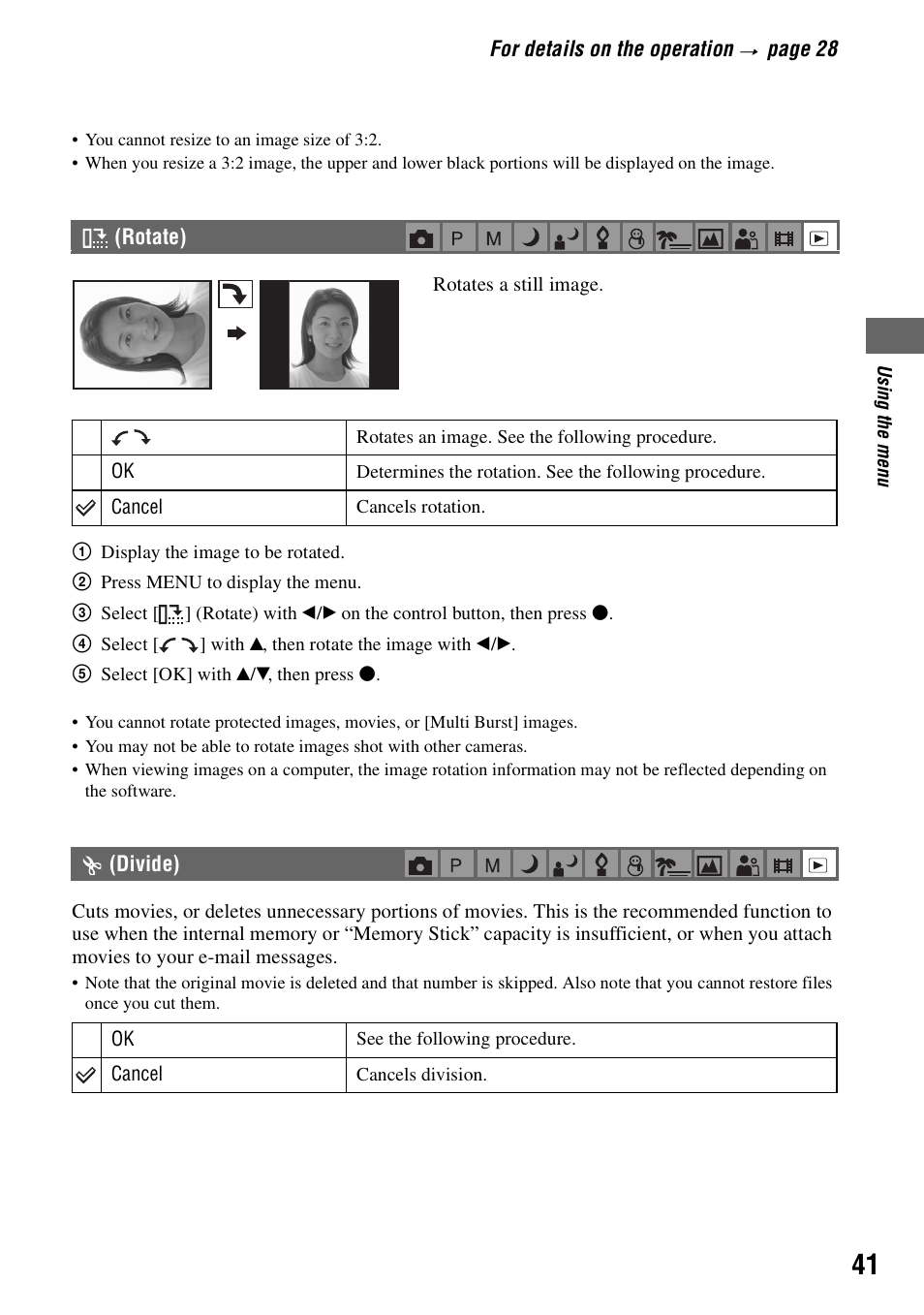 Sony DSC-W7 User Manual | Page 41 / 99