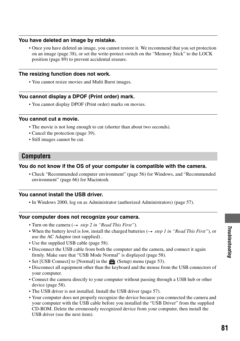 Computers | Sony DSC-W7 User Manual | Page 81 / 99