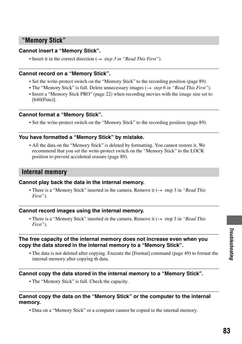 Sony DSC-W7 User Manual | Page 83 / 99